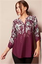 Plum Floral Border Shirt, Image 1 of 4