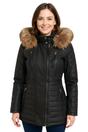 Black Quilted Leather Parka Jacket-Bowen, Image 1 of 5