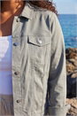 Khaki Curve Stretch Pocket Jacket, Image 4 of 4