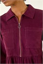 Port Corduroy Zip Detail Midi Dress, Image 5 of 5