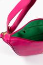 Pink Faux Leather Half Moon Crossbody Bag, Image 3 of 5