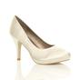Ivory AJVANI Ivory High Heel Wedding Bridal Court Shoes, Image 1 of 6