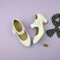 White AJVANI White Mid Block Heel Mary Jane Comfort Court Shoes, Image 4 of 6