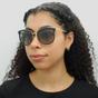 Black Cat Eye Black Gold Grey Gradient Sunglasses, Image 6 of 6