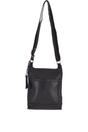 Black Vintage Small Leather Travel Shoulder Bag, Image 4 of 4