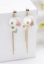 Gold Gold-Colored Beaded Drop Earrings, Image 2 of 5