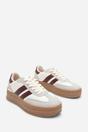 Grey 'Brisa' Platform Lace Up Trainers with Side Stripes, Image 4 of 8