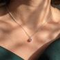 Purple Mini Heart Alexandrite June Birthstone Necklace, Image 2 of 4