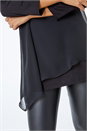 Black Embellished Chiffon Overlay Top, Image 5 of 5