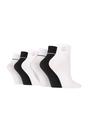 Black 6 Pair Ladies Turn Over Lounge Socks, Image 1 of 3