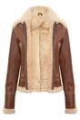 Brown Womens B3 Sheepskin Flying Jacket-Kano, Image 5 of 5