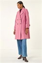 Pink Premium Buttoned Coat, Image 3 of 8