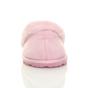 Pink Faux Fur Lined Slip On Memory Foam Mules Slippers, Image 5 of 5