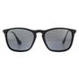 Black Montana Black Rectangle Black Rubbertouch Black Smoke Polarized Sunglasses, Image 1 of 4