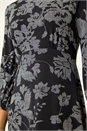 Black Floral A-Line Midi Dress, Image 5 of 5