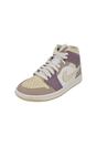 White Air Jordan 1 Mid Trainers, Image 2 of 6