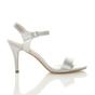 Silver AJVANI Silver High Heel Barely There Strappy Sandals, Image 2 of 6