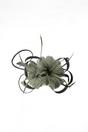 Yellow Floral Feather Fascinator with Loops, Image 2 of 2