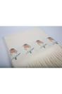 Cream Cashmere Feel Luxury Scarf Handprinted with Robins, Image 2 of 2