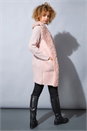 Pink Longline Faux Shearling Knit Coatigan, Image 3 of 4