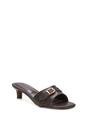 Brown XY LONDON Brown 'Romee' Slip On Low Kitten Heel Mule Sandals, Image 2 of 6