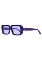 Purple AVANT-GARDE PARIS Purple Retro-Inspired Bold Rectangle Sunglasses, Image 1 of 7