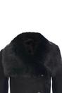 Black Toscana Collar Merino Shearling Coat, Image 4 of 4