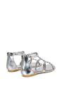 Silver 'Julia' T-Bar Gladiator Sandals With Studded Details, Image 4 of 6