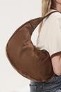 Brown Oversized Padded Hobo Shoulder Bag, Image 1 of 4