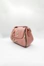 Pink Embroidered Shoulder Bag With Zip Charms, Image 4 of 5