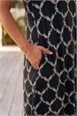 Black Petite Abstract Pocket Swing Dress, Image 4 of 4