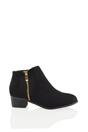 Black XY LONDON Black 'Alberto' Low Heel Zip Up Ankle Boots, Image 1 of 4