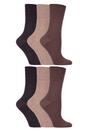 Brown 6 Pack Non Elastic Diabetic Socks, Image 1 of 5