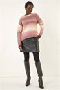 Mauve Space Dye Stripe Knit Jumper, Image 2 of 5