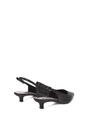 Black XY LONDON Black Slingback Kitten Heel Court Shoes With Pointed Toe, Image 4 of 6