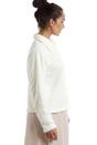 Ivory Camille Lingerie Ivory Soft Fleece Bed Jacket With Floral Motif, Image 4 of 5