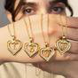Gold Statement Love Heart Initial Necklace Gold Plated Necklace, Image 6 of 6