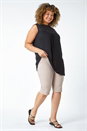 Natural  Curve Knee Length Elastic Waist  Shorts, Image 2 of 5