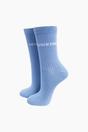 Light Blue Weekend Combed Cotton Glitter Socks, Image 1 of 4