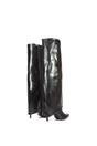 Black 'Shauna' Foldover Knee High Boots With Stiletto Heel, Image 5 of 6