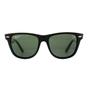 Black Rectangle Black Green Polarized Wayfarer 2140 Sunglasses, Image 1 of 3