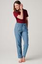 Teal "Stornoway" Herringbone Brushed Cotton Pyjama Trousers, Image 1 of 3