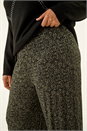 Khaki Curve Paisley Wide Leg Culottes, Image 5 of 5