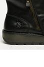 Black Womens Leather Heel Ankle Boots - Mon944, Image 7 of 8