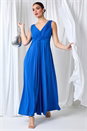 Royal Blue Knot Front Maxi Dress, Image 1 of 6