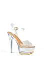 Beige 'Gretel' High Platform Stiletto Heel Sandals, Image 2 of 7
