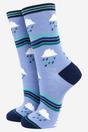 Blue Rain Clouds Bamboo Socks - Blue, Image 1 of 3