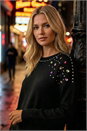 Black Sparkly Shoulder Knit Jumper, Image 1 of 6
