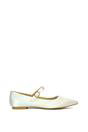Ivory XY LONDON Ivory 'Aimee' Flat Mary Jane Ballerina Pumps, Image 1 of 5