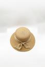 Beige Elegant Wide Brim Straw Sun Hat with Bow, Image 4 of 4